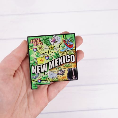 Imán acrílico de mapa New Mexico, 3 x 2.75 pulgadas miniatura 3