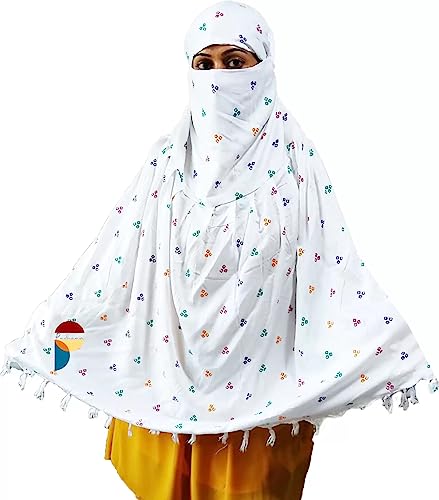 Image of Cotton Innovative Stylish Printed Pattern Fancy Scarf With Sun Protection Cover Face Cotton Driving Scarf for Women and Girls