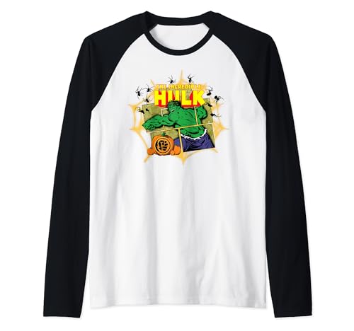 T-shirt Hulk Marvel de style baseball à manches raglan Halloween