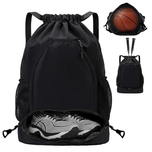 YOUYIKE Mochila Cuerdas para Mujer Hombre, Mochila de Tenis Capacidad para Dos Raquetas, Resistente al Agua, Bolsa de Deporte con Compartimento Inferior, para Compras Deporte Viaje
