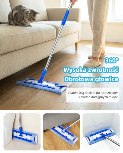 MR.SIGA Mop z mikrowłókien do podłóg drewnianych i laminowanych