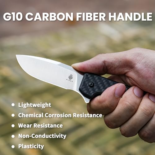 Kizer Nice Guy Pocket Folding Knife, 2.84" 154CM Blade, Lightweight Sharp Camping and Hiking Knife, G10 Carbon Fiber Handle, Liner Lock Flipper Knives V3011C1