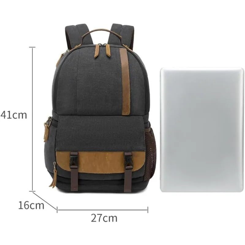 Borsa Reflex Zaini for fotocamera for fotografi unisex, escursionismo, borsa impermeabile di grande capacità for fotocamere reflex DSLR, obiettivo, treppiede(Green)