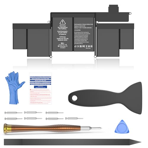 JGTM A1502 Battery Replacement A1582 A1493 Battery for MacBook Pro Retina 13 Inch (Late 2013 Mid 2014 Early 2015) EMC: 2678 2875 2835 11.42V 74.9Wh (A1502 A1582 A1493 Battery Set)