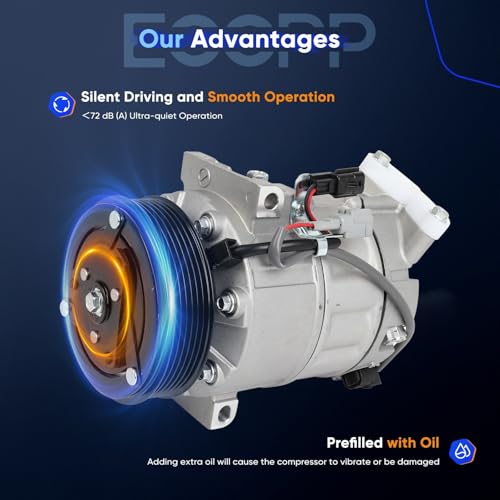 Image of ECCPP AC Compressor with Clutch 2019-2023 Fit for Nissan Altima 2.5L | Fast Cooling AC Compressor 6513445,7513445 Low Vibration Under 72db Reduces Engine Load Fuel Efficient