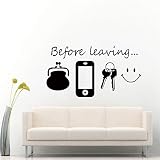 CSUNNY Mobile Phone hot Bucket Smiley face Pattern Wall Decoration Sticker Home Bedroom Living Room