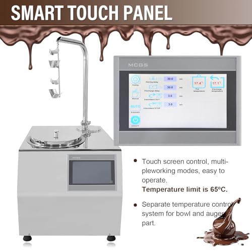 7L Commercial Chocolate Tempering Machine with Auto Dispenser & Vibrating Table Stainless Steel Melter for Fountain, Strawberry Coating