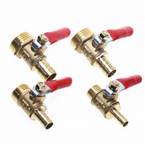 Válvula de bola de 8mm para manguera que elimina fugas en roscas macho de 1/4 3