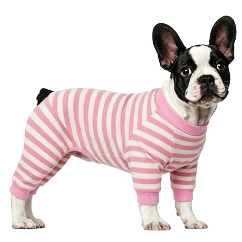 Suéter rayado para perros bulldog XL