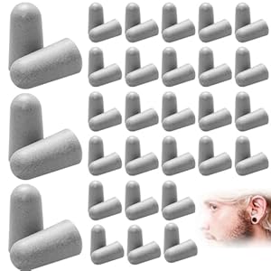 Bouchons D’oreilles, 30 Paires Bouchon Oreille Anti Bruit 38 DB SNR Super Doux et Réutilisables Bouchon D’oreille pour Dormir Travailler Voyager Lire