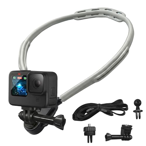 �l�b�N���X�}�E���g ���C�� �������� ��|���}�E���g �A�N�V�����J����/�X�}�z�Ή� GoPro�EInsta360�EDJI Osmo Action�p 232g 1/4�l�W 17mm�{�[���w�b�h �ϊ�����t�� �����h�~ �h�U �n���Y�t���[ POV�B�e �ނ� V