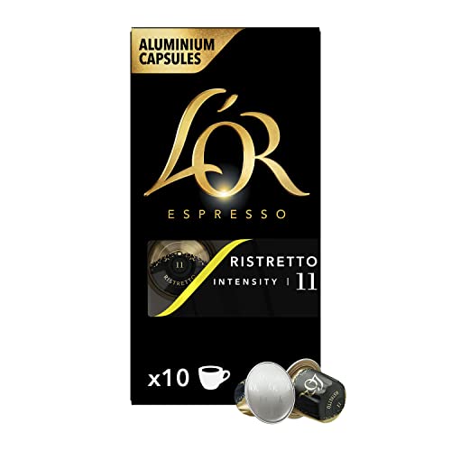 L'OR - Espresso Coffee - Ristretto - Core Collection - Intensity 11 - Dark Roast - 10 Aluminium Capsules Compatible with Nespresso Original Machine (Pack of 1)