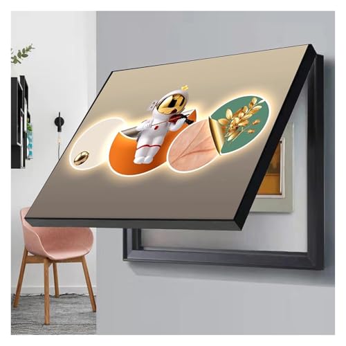 Peinture décorative pour boîte de compteur : art mural moderne de salon