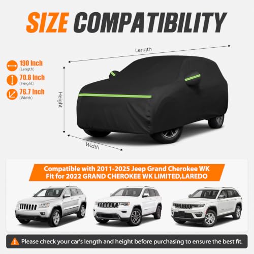 Image of Car Cover for Jeep Grand Cherokee 2011-2025 WK2 (Up to 193 inch L)