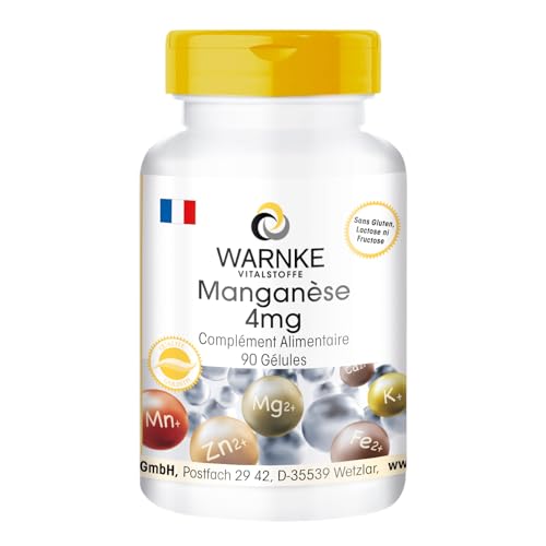 Manganèse 4 mg - Végétarien - Gluconate de maganèse | Warnke Vitalstoffe - Qualité des pharmacies allemandes