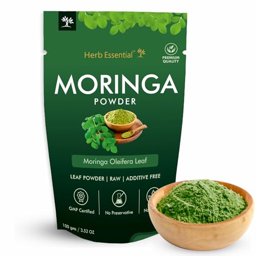Herb Essential Moringa Leaf Powder, 200g,| Healthy Superfood | 100% Natural