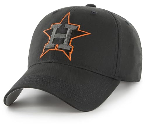 Gorra clásica ajustable con logo de Houston negro miniatura 1