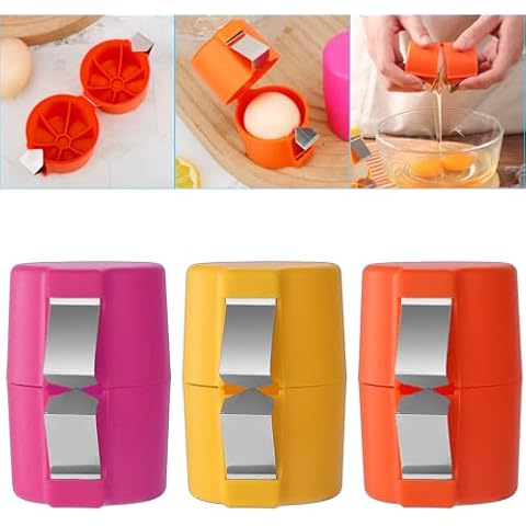 3pcs Egg Shell Opener for Hard Boiled Eggs Stainless Steel Egg Peeler Tool Easy Egg Cracker Tool for Raw Eggs, Egg Slicer for Raw Eggs Kitchen Gadgets for Baking and Cooking Egg Topper Cutter Cover