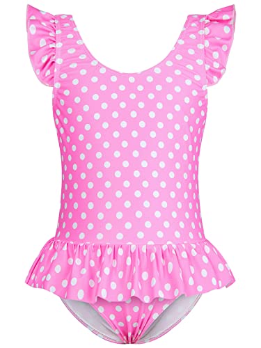 Image of Vieille Toddler Little Girls One Piece Swimsuits Ruffles Bathing Suits Mermaid Dinosaur Swimwear 2-7T