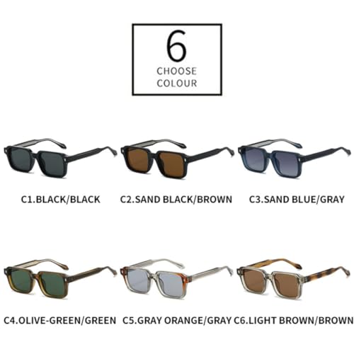 Lunettes de soleil de luxe rétro à rivets style punk chic