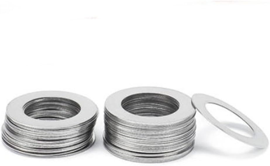Lock washers 20pcs Stainless Steel Flat Washers Assortment, Width 0.2mm Thin Washers for Screws, OD 12-28mm High Precision Adjusting Gasket(M20x28)