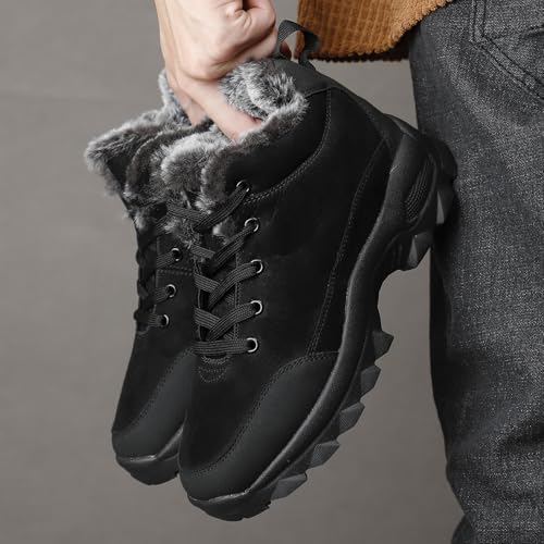 Image of SNEKARMIN Men Snow Boots Outdoor Shoes For Male Thick Sole Sneakers for Men Winter Shoes Botines Tenis Keep Warm Fluff Mens Ankle Boots