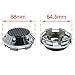 X AUTOHAUX 68mm Car Wheel Tyre Center Hub Caps Cover w/Carbon Fiber Pattern Sticker 4pcs