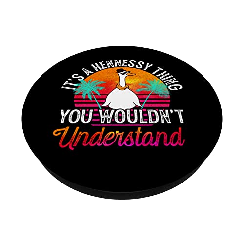 It's A Hennessy Thing You Wouldn't Understand Funny Hennessy PopSockets Swappable PopGrip, Black - Image 2