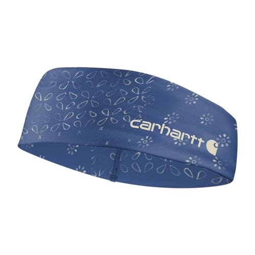 Carhartt Unisex-Adult Force UPF Lightweight Headband, Bandana Print-Bluestone/Malt, One Size