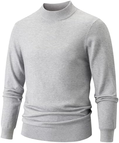 VEIISAR Herren Stehkragenpullover 360g - Dicke Variante - Pullover Wärme für Herbst/Winter - Weicher Bequemer Strickpullover