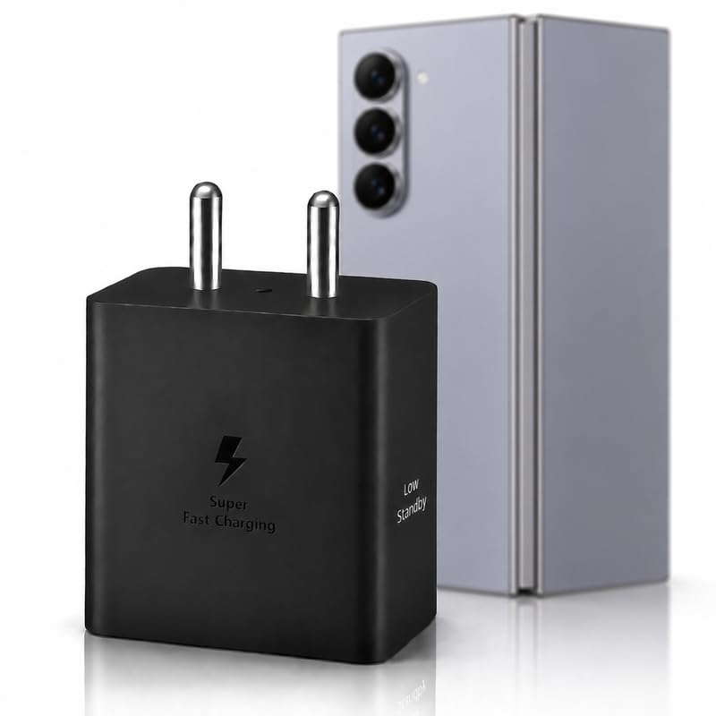 Image of 45W Type C Super-Fast Charging Adapter with PD 5.0 USB-C Wall Charger Compatible with Samsung Galaxy Z Fold 5, 6, 7 and Other Series | 45watt Fast Charge Power Adaptor for C-Type Devices