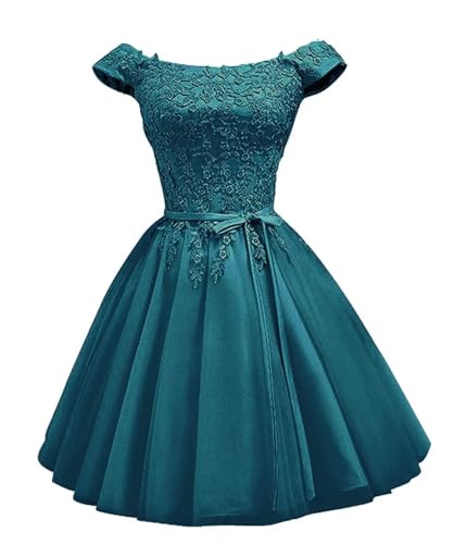 Image of Asulla Short Prom Dresses Homecoming Cocktail Dresses Lace Appliques Bridesmaid Dresses for Wedding