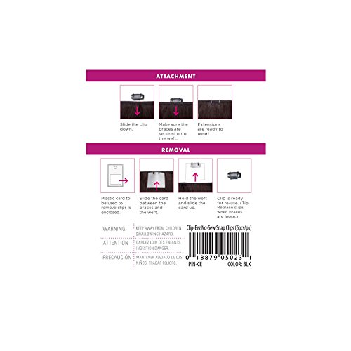 CLIP-EEZ No SEWING Need Wig CLIP Brown 6 Pieces Value Pack