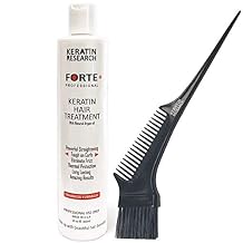 Keratin Research Keratin Forte Extra Strength Oil for Curly Hair, Enhanced with Moroccan Argan Oil and Amino Acids, Instantly Straightens and Smooths, Professional Grade, Lasts 4-6 Months, 10oz