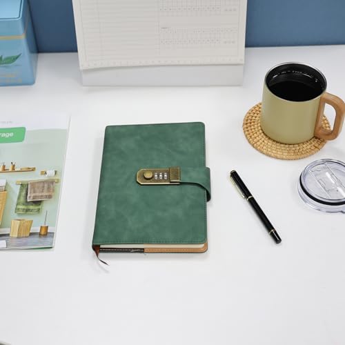LUMAI Caderno com Cadeado, Folhas em Branco Sem Pauta, Diário com Fechadura Secreta, Ideal para Cria