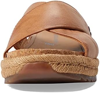 Johnston & Murphy Women's Michelle Cross Strap Wedge Sandal, Tan, 7.5 | Image 1