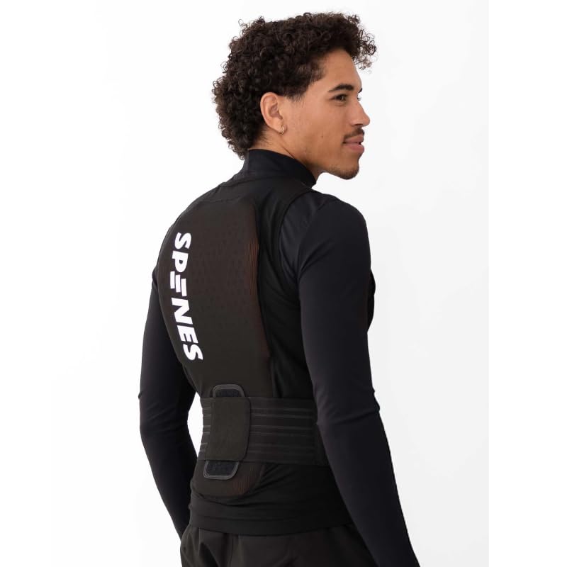 Spines Protector de espalda original – CE EN1621-2 Nivel 1 – Ultra ligero y transpirable – Esquí, Snowboard, Bicicleta de Montaña, Equitación – Niños y adultos