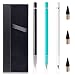 3 Pièces Crayon Eternel avec 3 Tête Remplaçable,Crayon Infini avec boîte,Crayons sans Encre Eternal,Crayon Eternel à Tête Remplaçable,Crayon Eternel Portable Effaçable Réutilisable (noir blanc bleu)