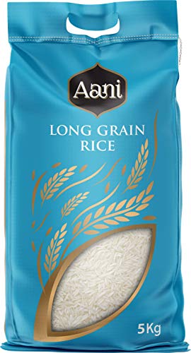 Aani Long Grain Rice | Premium Quality Rice for Fluffy Pilafs, Biryani & Vegan Dishes | Quick Cooking Rice | Ideal for Jollof and Side Dishes | Easy Cook 5 kg