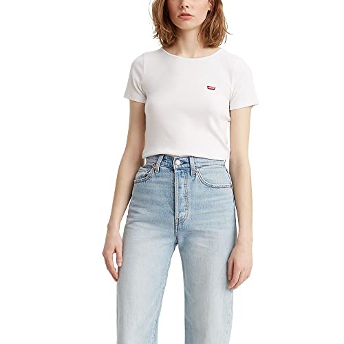 Levi's Women's Honey Short Sleeve Shirt, White - Natural, Medium #TOP10