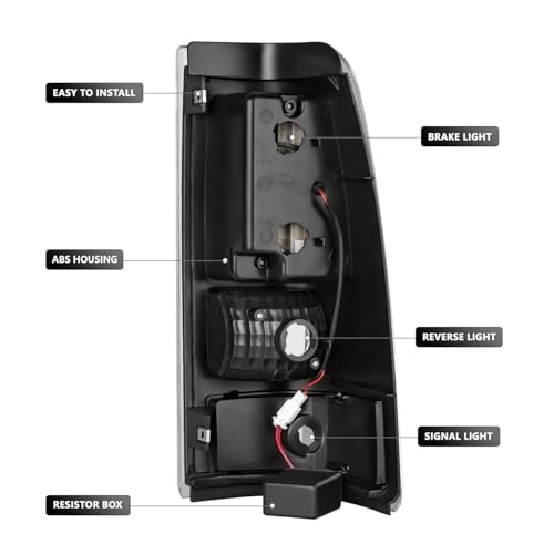 Image of DNA MOTORING TL-CSIL03-LED-CH-CL LED Tail Light Assembly Driver & Passenger Side [Compatible with 03-06 Silverado / 07 Sierra]