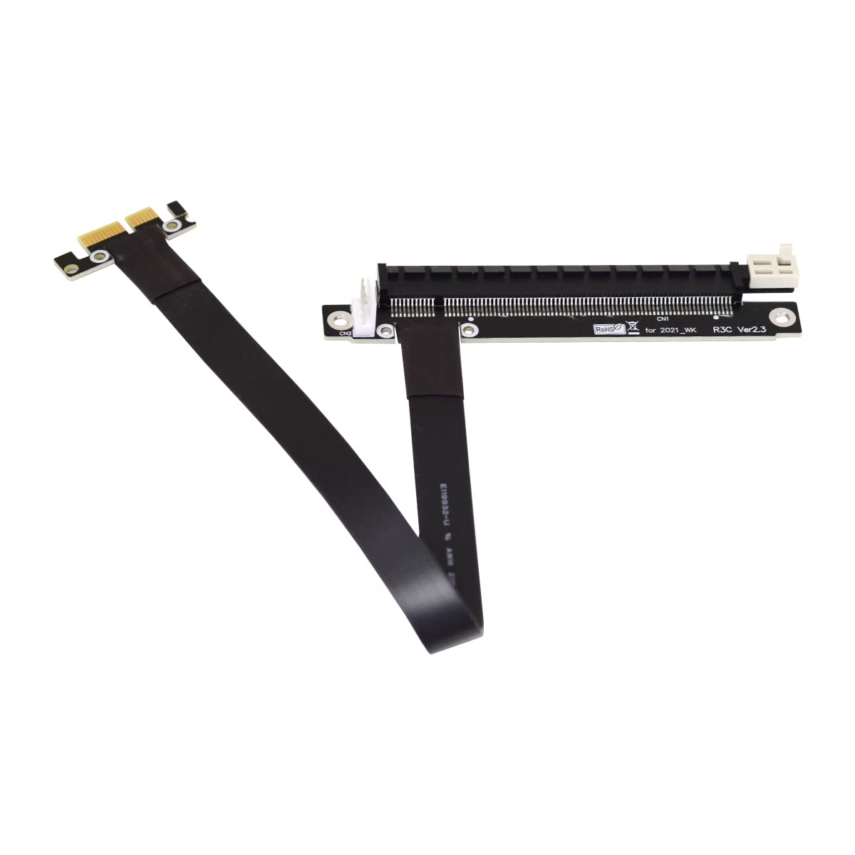 Cablecc Gen3.0 PCI-E 1x16 Riser Cavo 30 cm PCI-Express Estensione Angolo Retto Gomito Design 0.3M