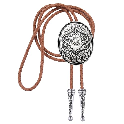 Image of Jeilwiy Bolo Tie for Men, Western Bolero Tie Cowboy Ties Native American Cowgirl Bolo Tie Accessories for Men Women