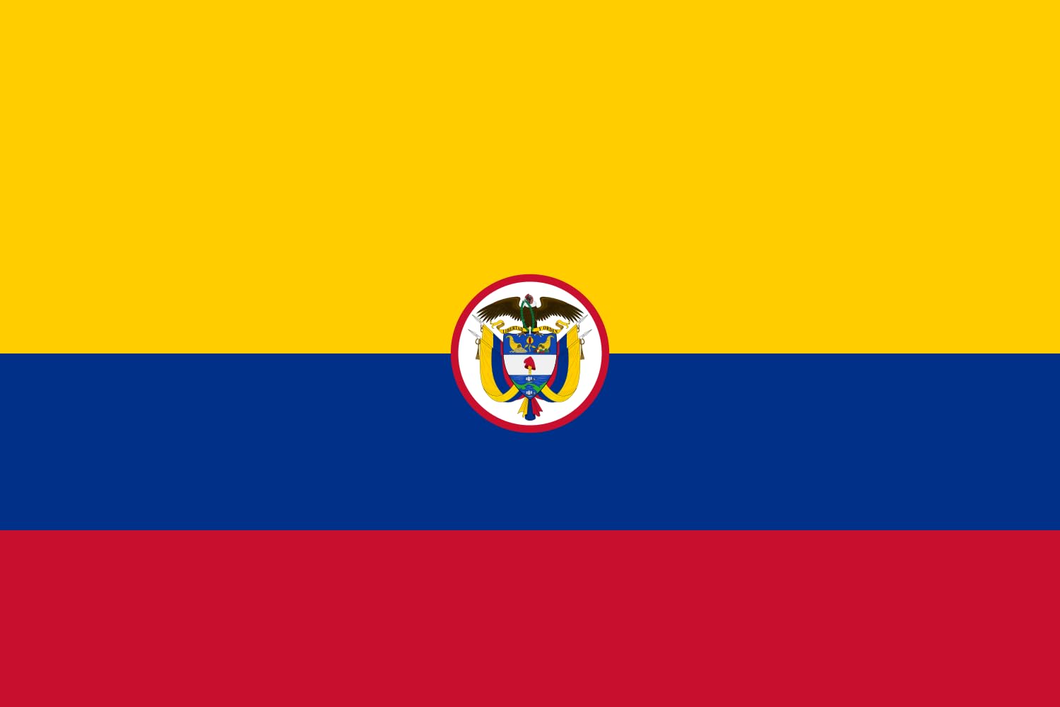Drapeau Colombie XL naval ensign haute résistance format paysage