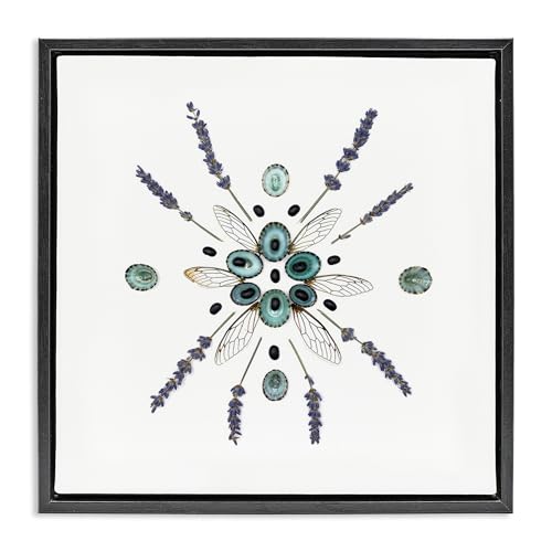 Stupell Industries 'Lavender & Delicate Wings'| Floating Frame Canvas Art