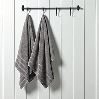 Christy Antalya Large Bath Towels | Set of 2 | 100% Turkish Cotton | 600GSM | Soft Plush Luxury Towel Set | 70cm x 125cm | Quick Dry | Storm Grey