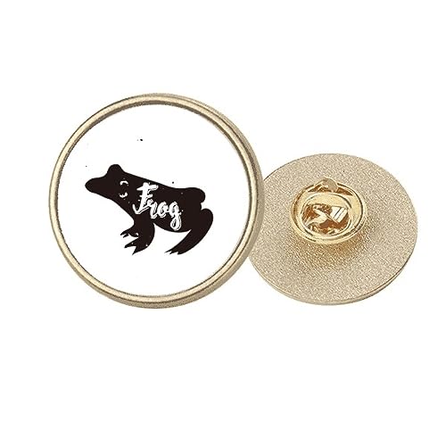 Broche grenouille noire et blanche métal doré pour habiller un vêtement trop simple