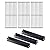Votenli 95051 Porcelain Steel Heat Plate and 19.75" Stainless Steel Grill Grate Replacement Parts for Chargriller Charcoal 3001, 3008, 3030, 4000, 5050, 5252, 5650,9020 Gas Grill