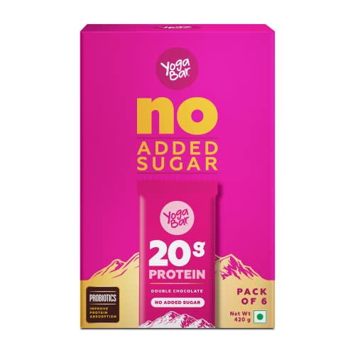 Yogabar No Added Sugar Double Chocolate Protein Bars | Pack of 6 | 420g (B01LQB6LZO) Amazon Price History, Amazon Price Tracker