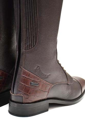 Image of Rhinegold ES De-Luxe Leather Riding Boot-5(38)- Calf 3-BRN